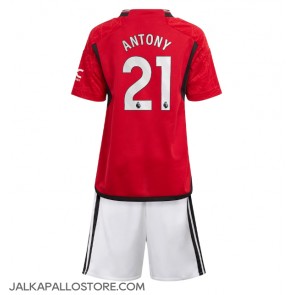 Manchester United Antony #21 Kotipaita Lapsille 2023-24 Lyhythihainen (+ shortsit)